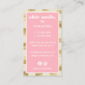 Elegant Luxury Nail Salon Nail Salon Foto Collage Visitenkarte (Rückseite)