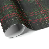 Elegant Luxury Plaid Holiday Wrapping Paper Geschenkpapier (Rolleneckpunkt)