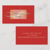 Elegant Luxury Red Visitenkarte (Vorne/Hinten)