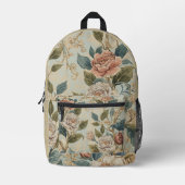 Elegant Luxury Roses Pattern  Bedruckter Rucksack (Vorderseite)