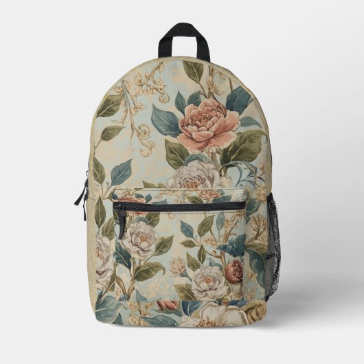 Elegant Luxury Roses Pattern Bedruckter Rucksack (Vorderseite)