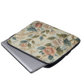 Elegant Luxury Roses Pattern Throw Pillow Laptopschutzhülle (Vorne Knopf)