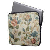 Elegant Luxury Roses Pattern Throw Pillow Laptopschutzhülle (Vorderseite Links)