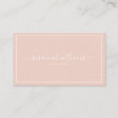 Elegant Luxury Script Calligraphy Ivory Pink Visitenkarte (Vorderseite)