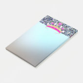 Elegant Luxury Shiny Blue Glitzer, Tiara Post-it Klebezettel (angewinkelt)
