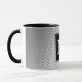 Elegant Luxury Silver Metal Monogrammed Tasse (Links)