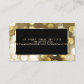 Elegant Luxury Stylish,Bokeh Visitenkarte (Rückseite)