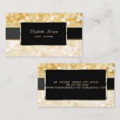Elegant Luxury Stylish,Glittery Bokeh Visitenkarte (Vorne/Hinten)