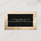 Elegant Luxury Stylish Red Glitzer Bokeh Visitenkarte (Rückseite)