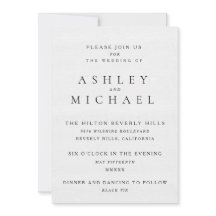 ELEGANT LUXURY TYPOGRAPHIE Black & White Wedding