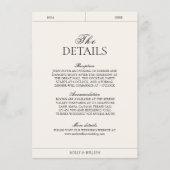 Elegant Luxury Vintage Classic Photo Wedding Begleitkarte (Vorderseite)