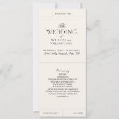Elegant Luxury Vintage Classic Wedding Programme (Vorderseite)