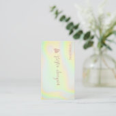 Elegant Luxury Yellow Sweet Holographic Visitenkarte (Stehend Vorderseite)