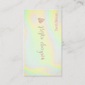 Elegant Luxury Yellow Sweet Holographic Visitenkarte (Vorderseite)