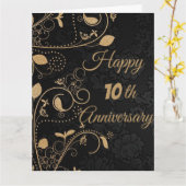 Elegant, Luxus, 10. Jubiläum Karte (Gelbe Blume)