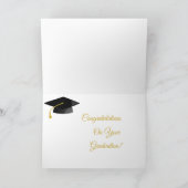 Elegant, Luxus, Gold-Glitzer, Sterne, Graduiertenk Karte (Innenseite)