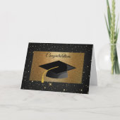 Elegant, Luxus, Gold-Glitzer, Sterne, Graduiertenk Karte (Vorderseite)