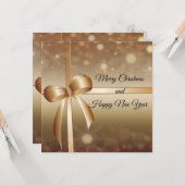 Elegant, Luxus, Gold, Shiny, Urlaub Karte (Vorderseite/Rückseite Beispiel)