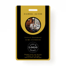 Elegant M Gold Black Work Office Identification ID