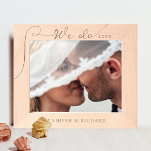 Elegant machen wir Hochzeitskalligraphie-Laser gra Geätzte Rahmen