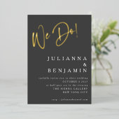 Elegant machen wir in einem Schwarzen Gold Folieneinladung (Stehend vorne)