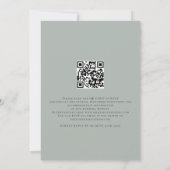 Elegant machen wir Light Sage QR Code Hochzeit Einladung (Rückseite)
