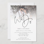 Elegant machen wir QR Code Foto Hochzeit Einladung (Vorderseite)