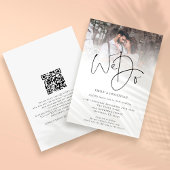 Elegant machen wir QR Code Foto Hochzeit Einladung