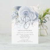 Elegant machen wir überlagern QR Code Foto Hochzei Einladung (Stehend Vorderseite)