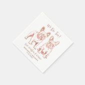 Elegant machen wir zu Französisch Bulldog Rose Gol Serviette (Ecke)