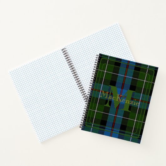 Elegant MacKenzie Clan Tartan Monogram Notizblock (Innenseite)
