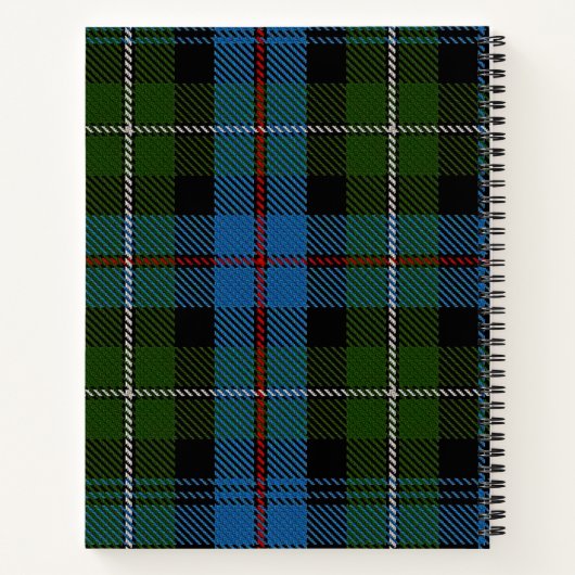 Elegant MacKenzie Clan Tartan Monogram Notizblock (Rückseite)