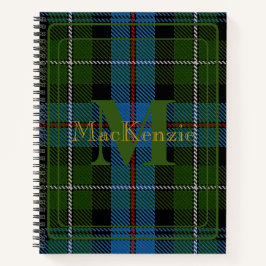 Elegant MacKenzie Clan Tartan Monogram Notizblock