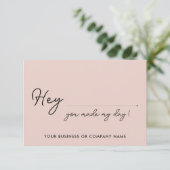 Elegant Made My Day Heart Business Order Packing Dankeskarte (Stehend Vorderseite)