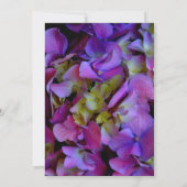 Elegant Magenta Lila Hydrangea Blume Hochzeit Einladung (Rückseite)