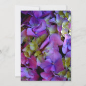 Elegant Magenta Lila Hydrangea Blume Hochzeit Einladung (Rückseite)