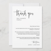 Elegant Magenta Modern Essen wir Dankesmenü (Rückseite)