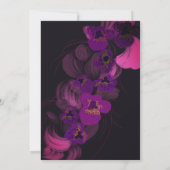 Elegant Magenta Moody Lila Orchid Floral Wedding Einladung (Rückseite)