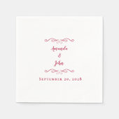 Elegant Magenta Red Classic Formal Wedding Napkins Serviette (Vorderseite)