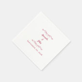 Elegant Magenta Red Classic Formal Wedding Napkins Serviette (Ecke)