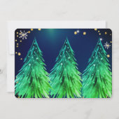 Elegant Magical Christmas Pines Festive Einladung (Rückseite)