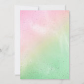 Elegant magical party girl Birthday Einladung (Rückseite)