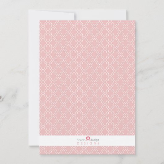 Elegant Magical Princess Pink Tiara Einladung (Rückseite)