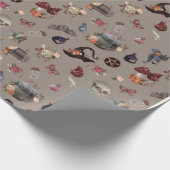 Elegant Magickal Witch Wrapping Paper Geschenkpapier (Ecke)