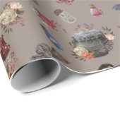 Elegant Magickal Witch Wrapping Paper Geschenkpapier (Rolleneckpunkt)