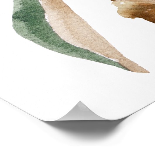 Elegant Magnolia | Begrüßung in Weiß und Rose Poster (Ecke)