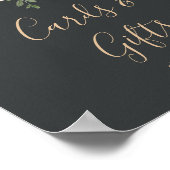 Elegant Magnolia | Black Cards and Gifts Sign Poster (Ecke)