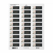 Elegant Magnolia | Black Return Address Label (Vorne)