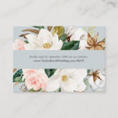 Elegant Magnolia | Blue Gray Wedding Website UAWG Begleitkarte (Vorderseite)