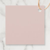 Elegant Magnolia | Blush Brautparty Vielen Dank Geschenkanhänger (Rückseite)